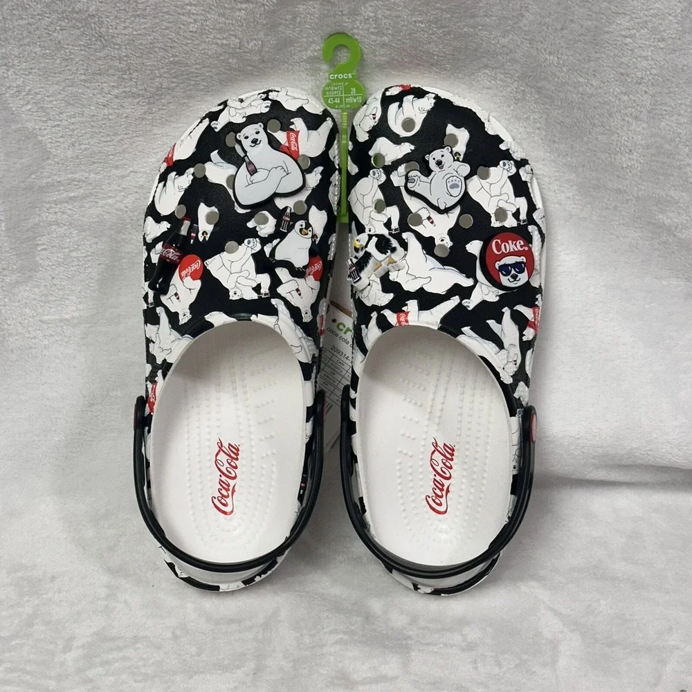 Crocs Coca-Cola Classic Clog Polar Bear Jibbitz (209314-100) Mens Size 10 NWOB